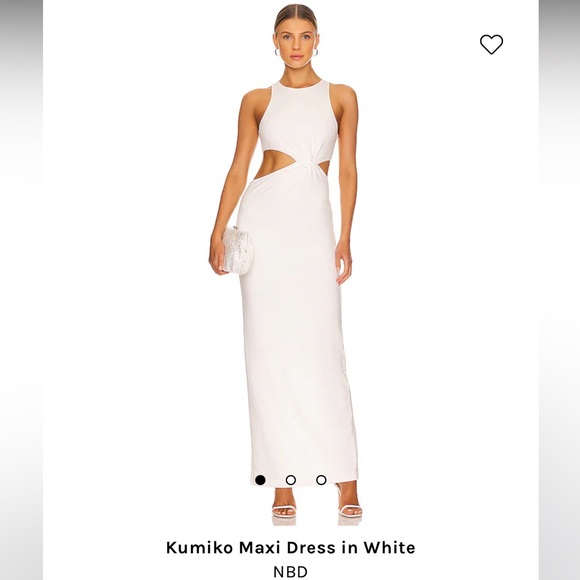 Kumiko Maxi Dress NBD White Medium - Picture 1 of 8